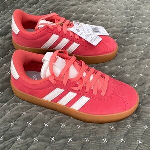 Adidas Coral and White Casual Sneakers NWT